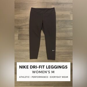 Nike Dri-Fit Black High Rise Leggings Women’s M | Compression Training Tights